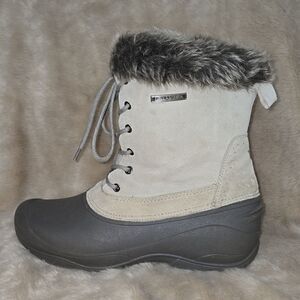 FIELD & STREAM WOMEN'S PAC WHITE LEATHER WINTER BOOTS, SIZE 10 - NEW